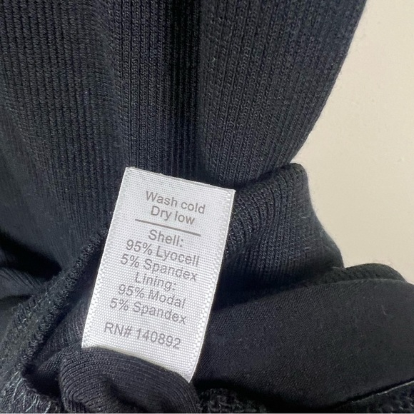 Marine Layer Lexi Ribbed Midi Dress Black S - Picture 5 of 8